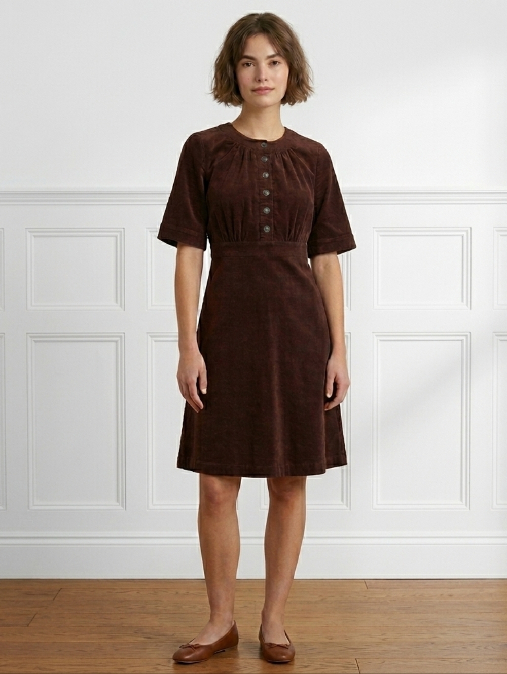 2007 Vintage J. Crew Fine Wale Corduroy Dress 8